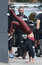 NINA DOBREV at Dogpound Gym in New York 11/03/2018