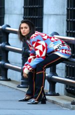 NINA DOBREV on the Set of a Photoshoot in New York 11/03/2018