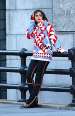 NINA DOBREV on the Set of a Photoshoot in New York 11/03/2018