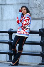 NINA DOBREV on the Set of a Photoshoot in New York 11/03/2018