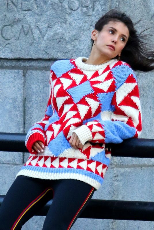 NINA DOBREV on the Set of a Photoshoot in New York 11/03/2018