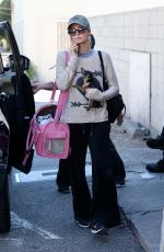 PARIS HILTON Out with Her Dog in Beverly Hills 11/02/2018