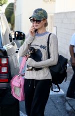 PARIS HILTON Out with Her Dog in Beverly Hills 11/02/2018