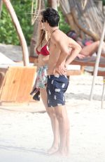 PETRA NEMCOVA in Bikini Top on Holiday in Tulum 11/13/2018