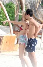 PETRA NEMCOVA in Bikini Top on Holiday in Tulum 11/13/2018