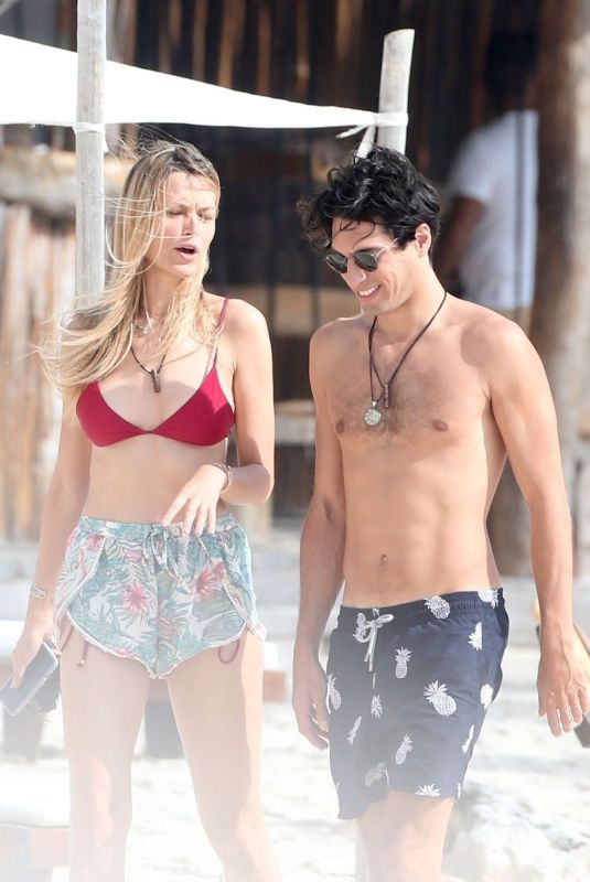 PETRA NEMCOVA in Bikini Top on Holiday in Tulum 11/13/2018