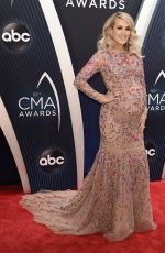 Pregnant CARRIE UNDERWOOD at 2018 CMA Awards in Nashville 11/14/2018