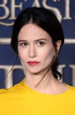 Pregnant KATHERINE WATERSTON at Fantastic Beasts: The Crimes of Grindelwald Premiere in London 11/13/2018