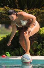 REBEKAH VARDY in Bikini at a Pool in Portugal 09/29/2018