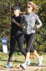 REESE WITHERSPOON Out Jogging in Brentwood 11/08/2018