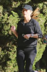 REESE WITHERSPOON Out Jogging in Brentwood 11/08/2018