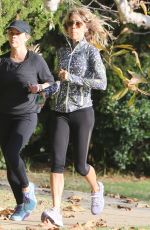 REESE WITHERSPOON Out Jogging in Brentwood 11/08/2018