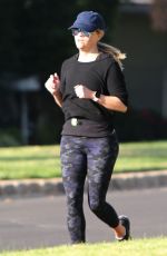 REESE WITHERSPOON Out Jogging in Los Angeles 11/20/2018