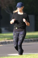 REESE WITHERSPOON Out Jogging in Los Angeles 11/20/2018