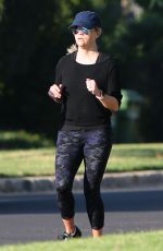 REESE WITHERSPOON Out Jogging in Los Angeles 11/20/2018