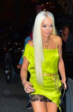 RITA ORA Arrives at VS Fashion Show After-party in New York 11/08/2018