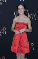SADIE STANLEY at The Nutcracker and the Four Realms Premiere in Los Angeles 10/29/2018