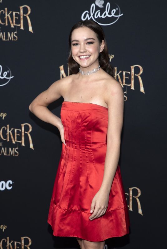 SADIE STANLEY at The Nutcracker and the Four Realms Premiere in Los Angeles 10/29/2018