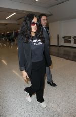 SALMA HAYEK at LAX Airport in Los Angeles 11/02/2018