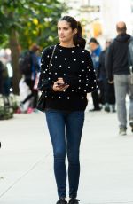 SARA SAMPAIO Out at Washington Square Park in New York 10/31/2018
