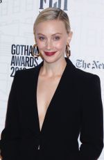 SARAH GADON at Gotham Indepedent Film Awards 2018 in New York 11/26/218