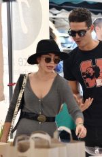 SARAH HYLAND and Wells Adams Shopping at Farmer