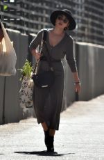 SARAH HYLAND and Wells Adams Shopping at Farmer