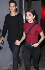 SARAH HYLAND Laves Abbey in West Hollywood 11/19/2018