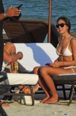 SHARON FONSECA in Bikini and Gianluca Vacchi at a Beach in Miami 11/20/2018