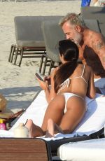 SHARON FONSECA in Bikini and Gianluca Vacchi at a Beach in Miami 11/20/2018