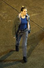 SIENNA MILLER on the Set of 17 Bridges in New York 11/16/2018