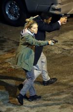 SIENNA MILLER on the Set of 17 Bridges in New York 11/16/2018