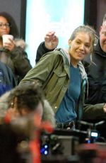 SIENNA MILLER on the Set of 17 Bridges in New York 11/17/2018