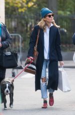 SIENNA MILLER Out with Her Dog in New York 11/19/2018