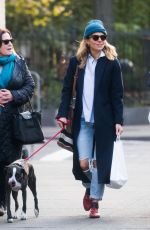 SIENNA MILLER Out with Her Dog in New York 11/19/2018