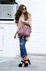 SOFIA VERGARA in Ripped Denim Out Shopping in Beverly Hills 11/13/2018