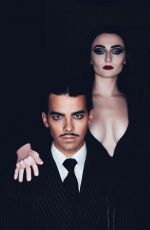 SOPHIE TURNER as Morticia Addams, 11/02/2018 Instagram Pictures