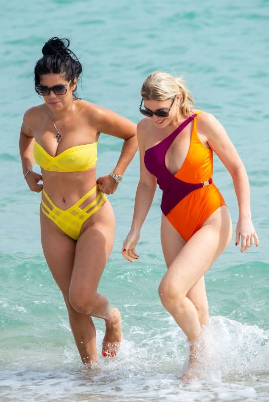 SUELYN MEDEIROS and HOFIT GOLAN at a Beach in Miami 11/03/2018