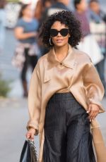TESSA THOMPSON Arrives at Jimmy Kimmel Live in Los Angeles 11/14/2018