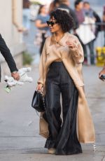 TESSA THOMPSON Arrives at Jimmy Kimmel Live in Los Angeles 11/14/2018
