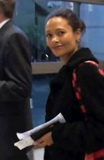 THANDIE NEWTON at LAX Airport in Los Angeles 11/01/2018