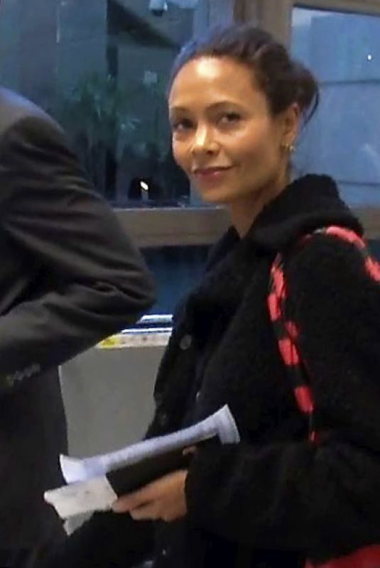 THANDIE NEWTON at LAX Airport in Los Angeles 11/01/2018