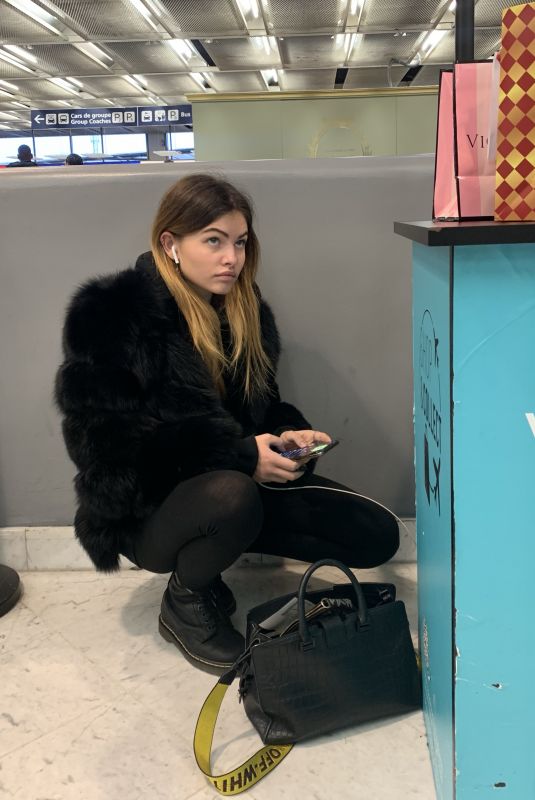 THYLANE BLONDEAU at Orly airport in Paris 11/24/2018