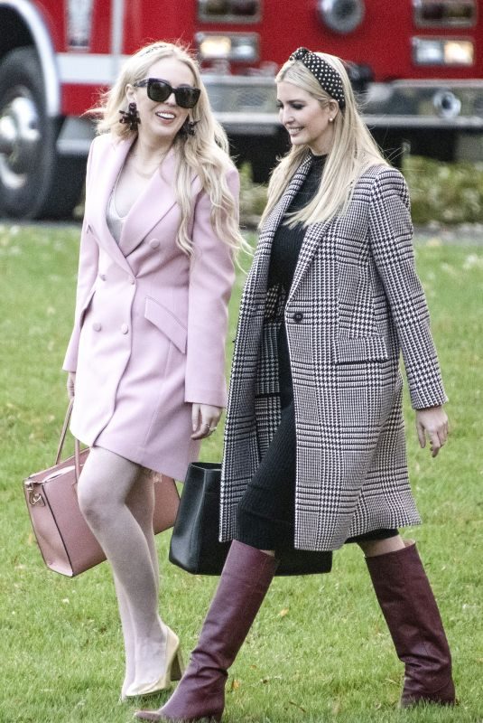 TIFFANY and IVANKA TRUMP in Rose Garden of White House in Washington, D.C. 11/20/2018