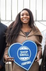 VENUS WILLIAMS Lights Empire State Building in Support of Small Business 11/21/2018