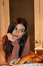 VICTORIA JUSTICE and MADISON REED on Thanksgiving Day, Instagram Pictures