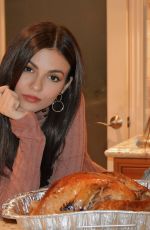 VICTORIA JUSTICE and MADISON REED on Thanksgiving Day, Instagram Pictures