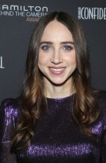 ZOE KAZAN at Hamilton Behind the Camera Awards in Los Angeles 11/04/2018