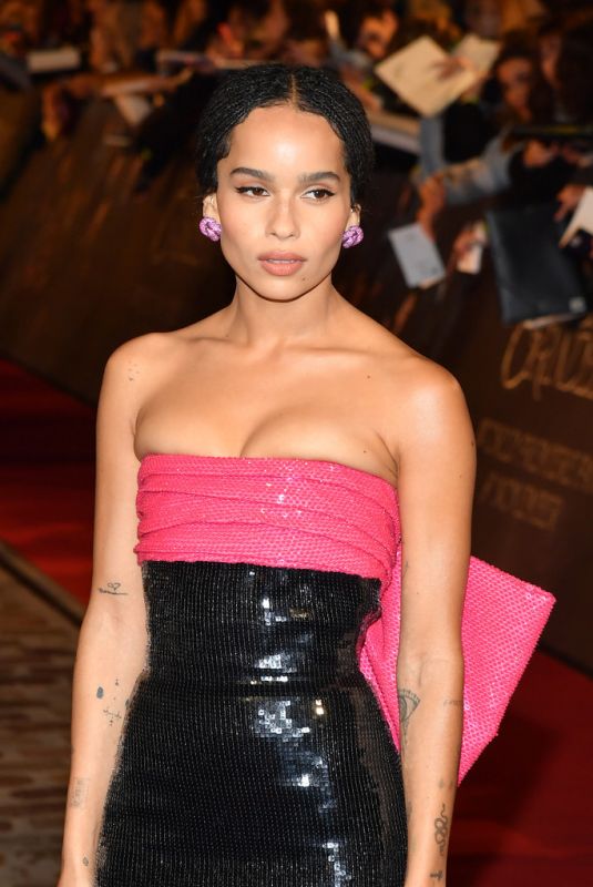 ZOE KRAVITZ at at Fantastic Beasts: The Crimes of Grindelwald Premiere in Paris 11/08/2018