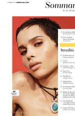 ZOE KRAVITZ in Io Donna Del Corriere Della Sera, November 2018